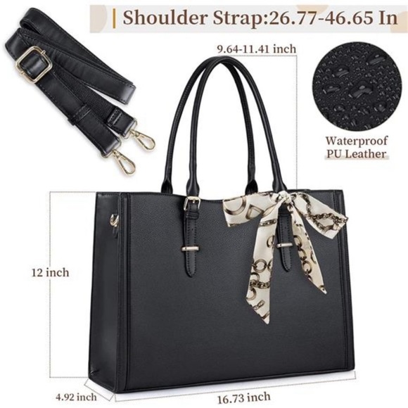 NWOT 𝅺laptop Bag 15.6 inch Waterproof Laptop Tote Work Bag - Picture 1 of 4